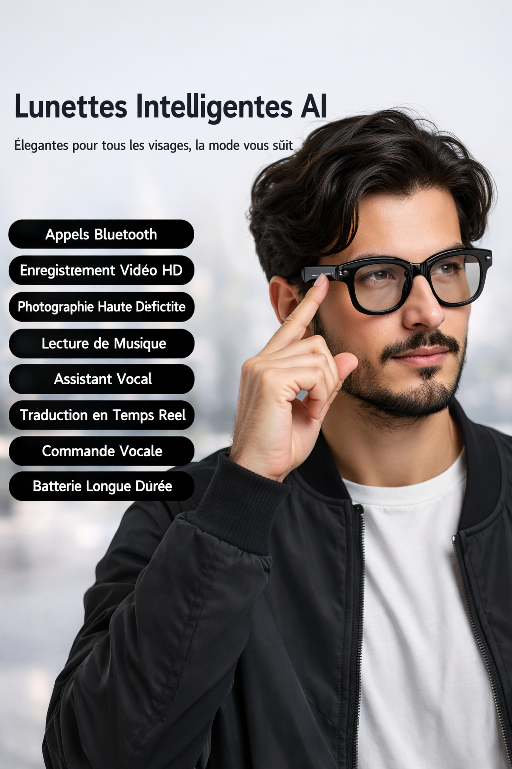 OPPO AI Glasses – Lunettes Intelligentes Caméra HD & IA