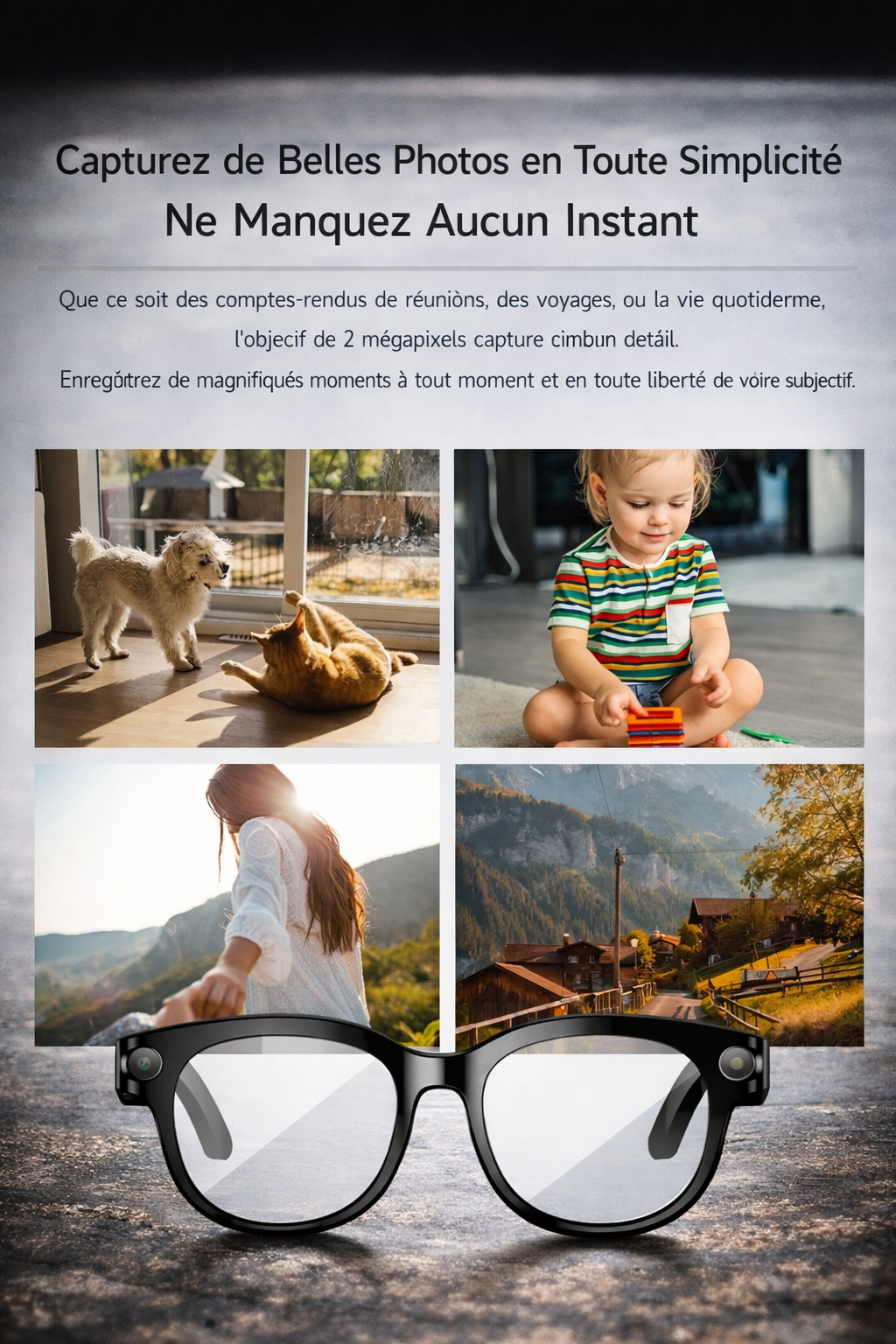 OPPO AI Glasses – Lunettes Intelligentes Caméra HD & IA