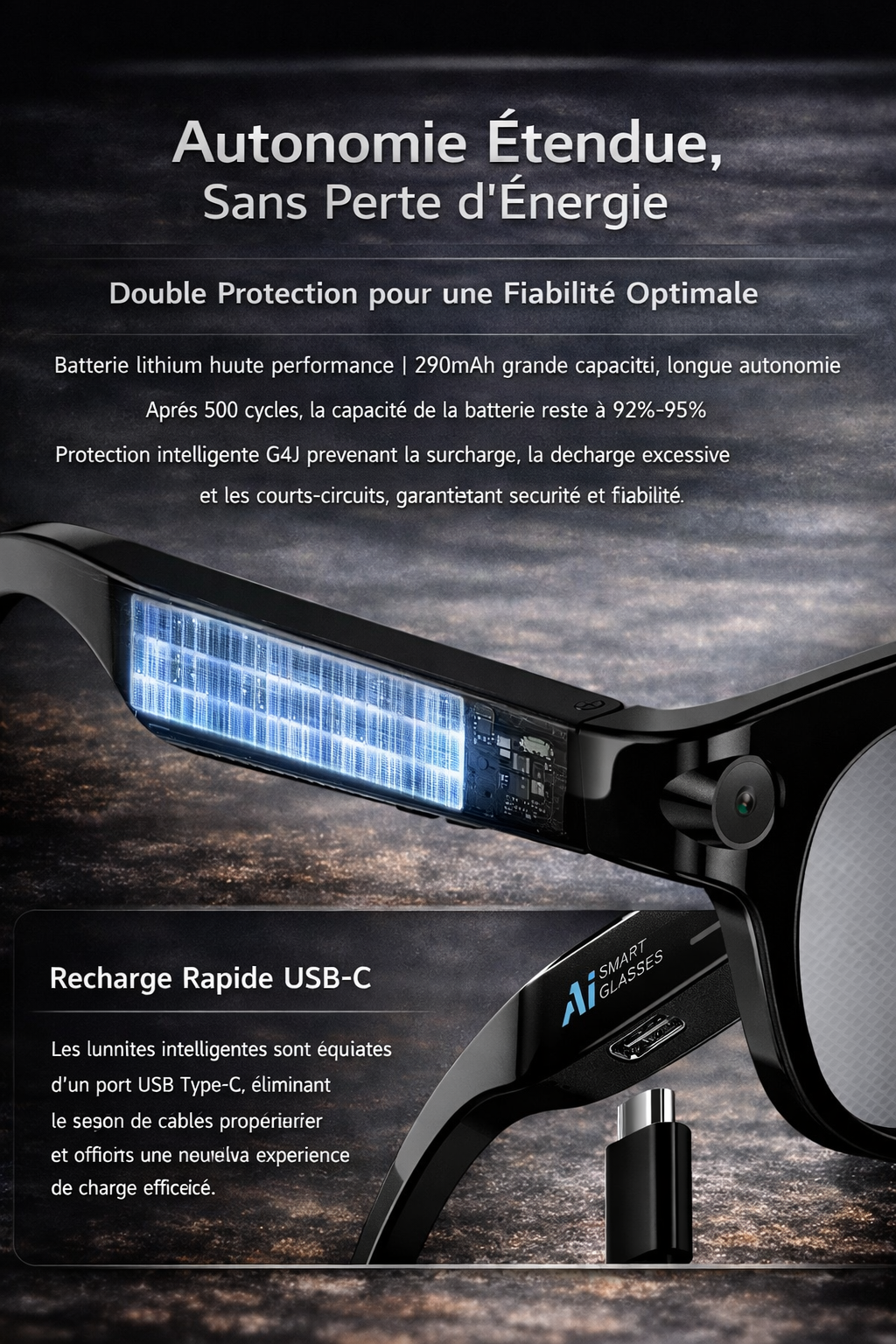 OPPO AI Glasses – Lunettes Intelligentes Caméra HD & IA