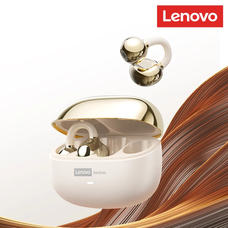 Lenovo LE302 – Écouteurs Bluetooth Open-Ear à Clip d’Oreille | Son Hi-Fi, Sport & Appels Mains Libres