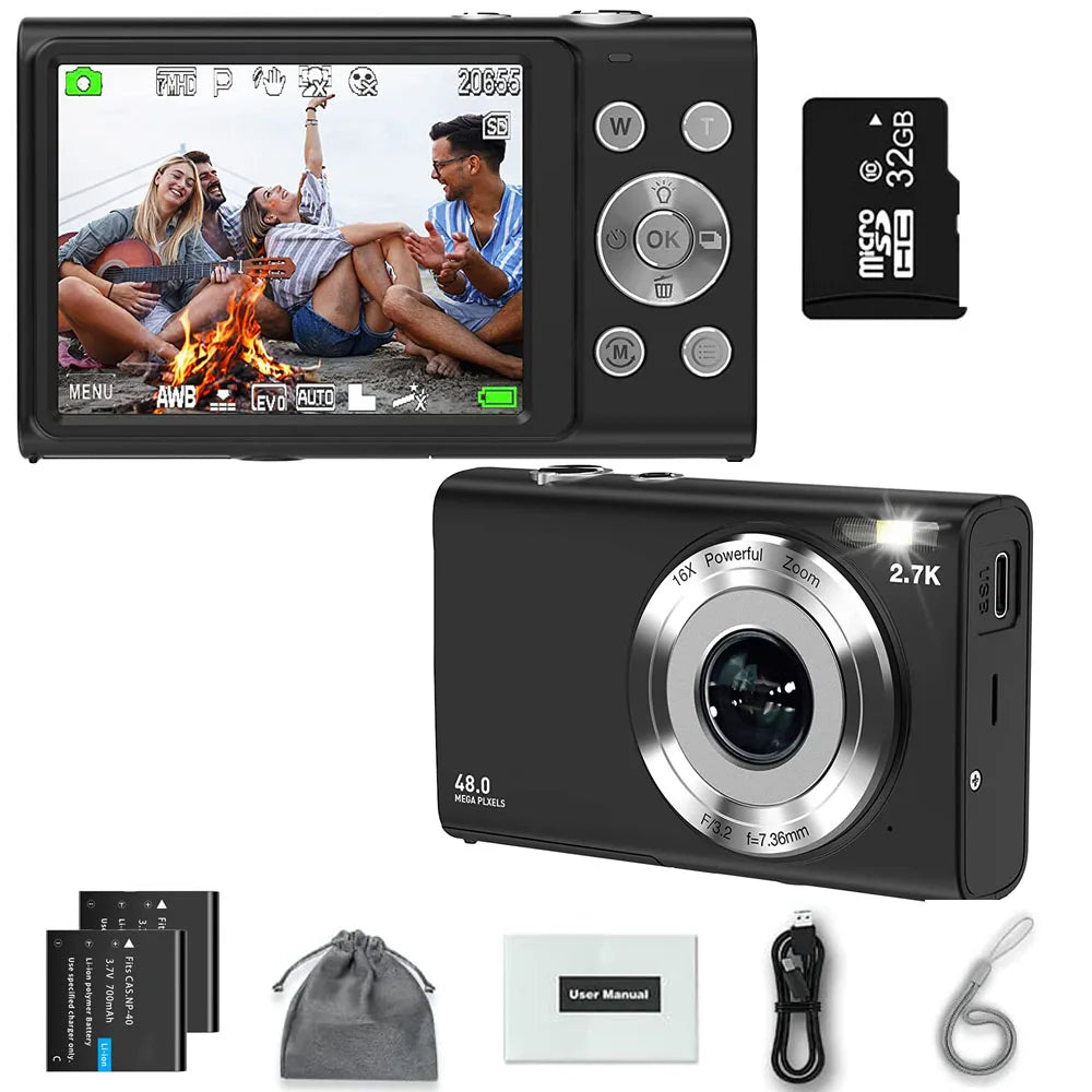 STUOGYUM DC402-AF – Appareil Photo Numérique 4K, 42,4 MP, Simple & Polyvalent pour Tous les Jours