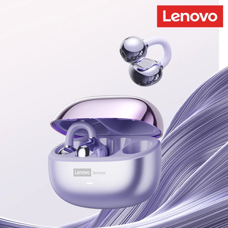 Lenovo LE302 – Écouteurs Bluetooth Open-Ear à Clip d’Oreille | Son Hi-Fi, Sport & Appels Mains Libres