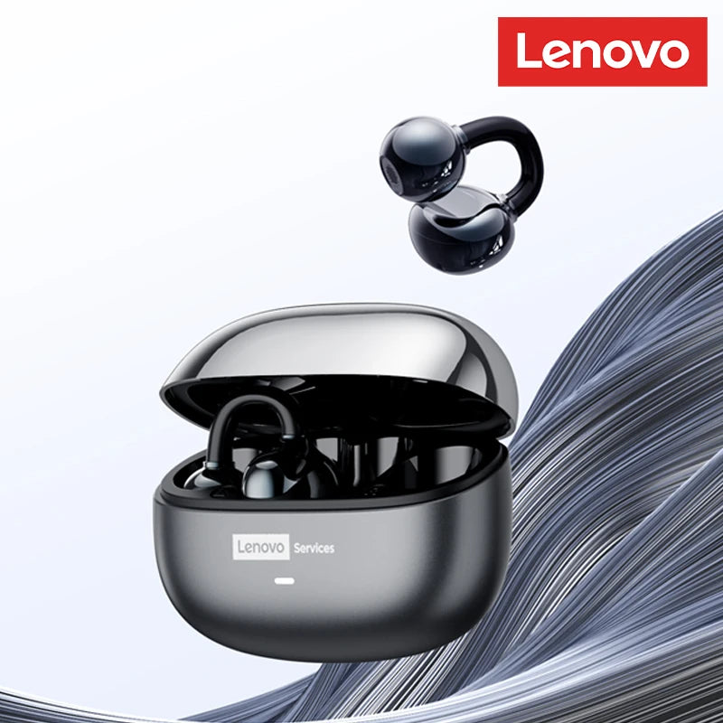 Lenovo LE302 – Écouteurs Bluetooth Open-Ear à Clip d’Oreille | Son Hi-Fi, Sport & Appels Mains Libres